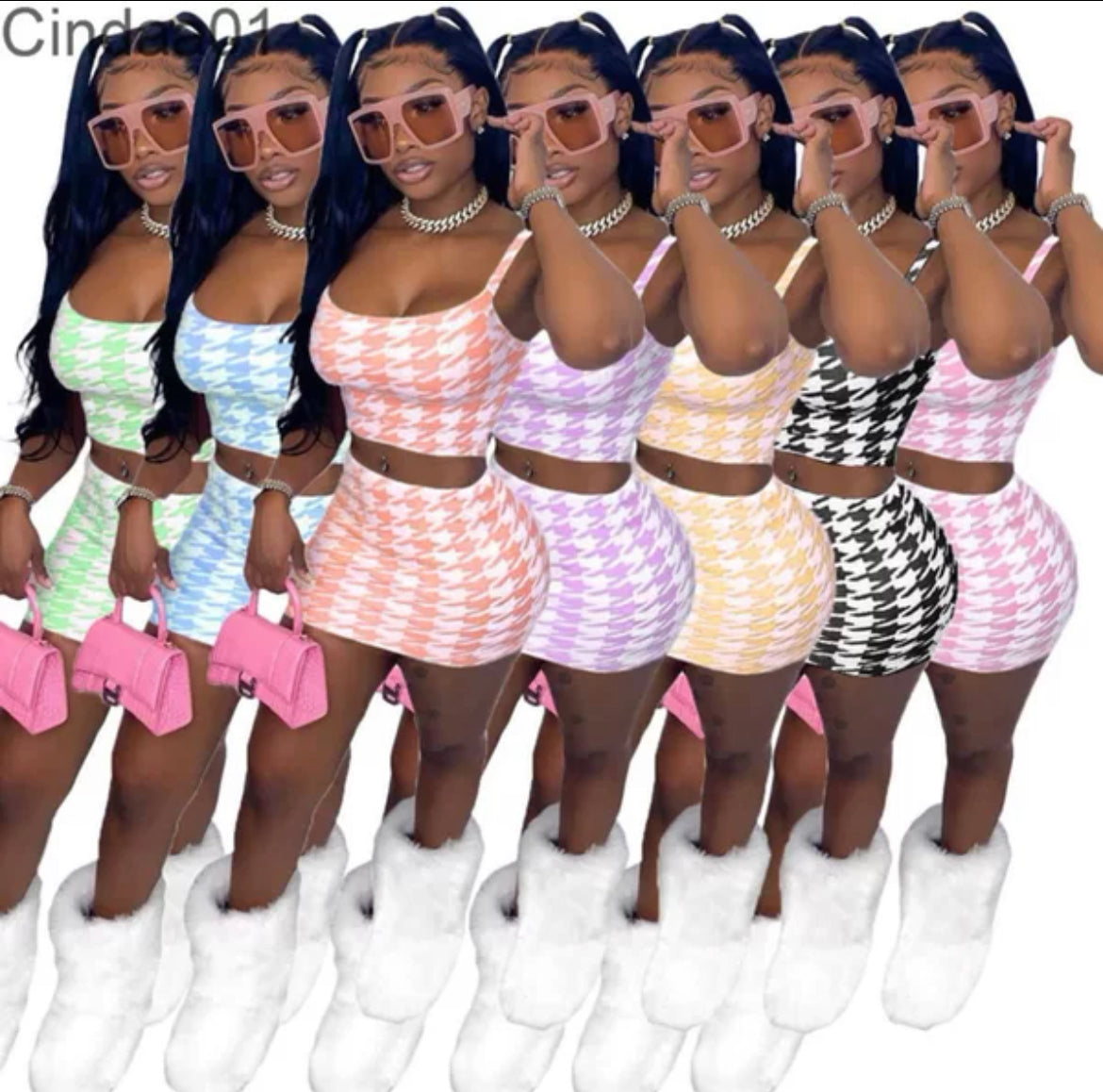 Let's Get Cute 2pc outfit (purple)