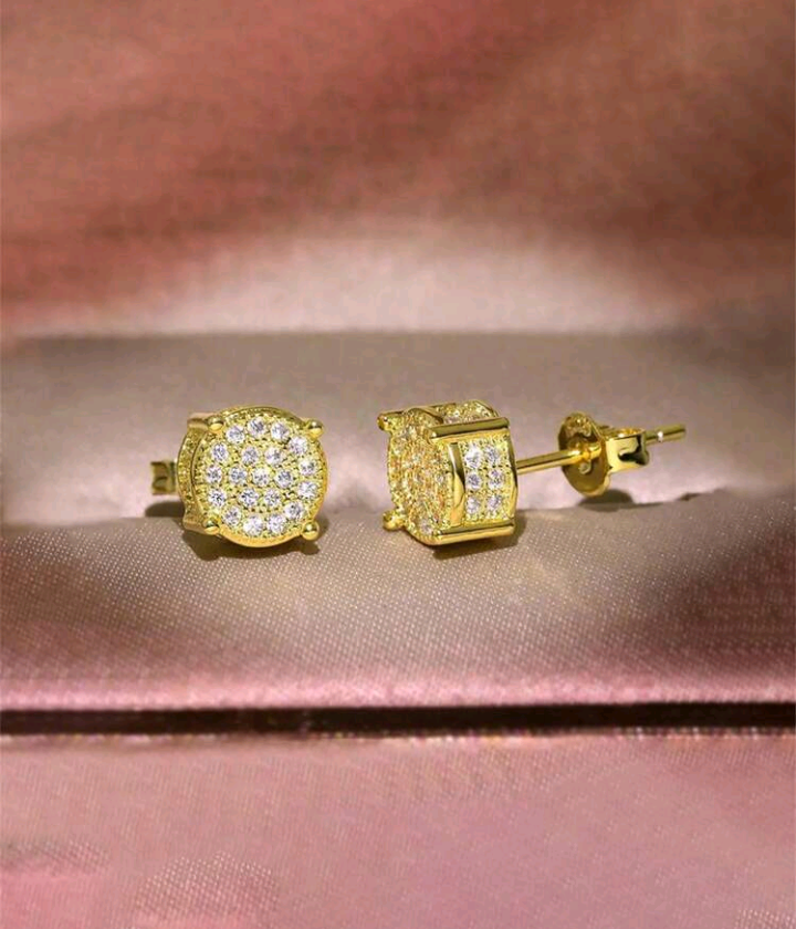 1 Pair Gorgeous Cubic Zirconia Stud Earrings For Women For Wedding Engagement Anniversary Party Jewelry Valentine's Day Gift