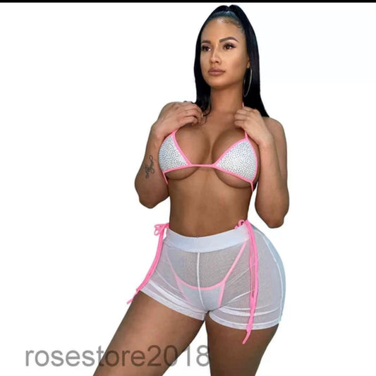 Beach Bikini 3pc Suit