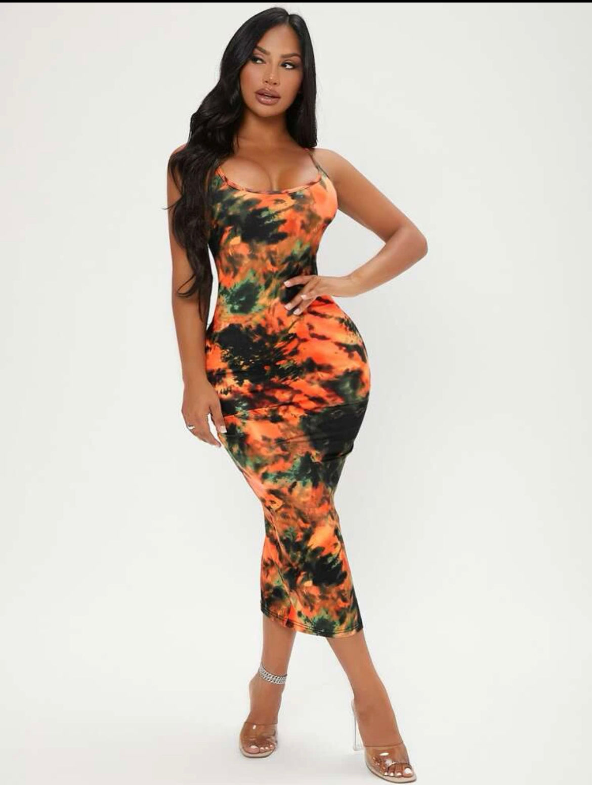 Tie Dye Cami Bodycon Dress
