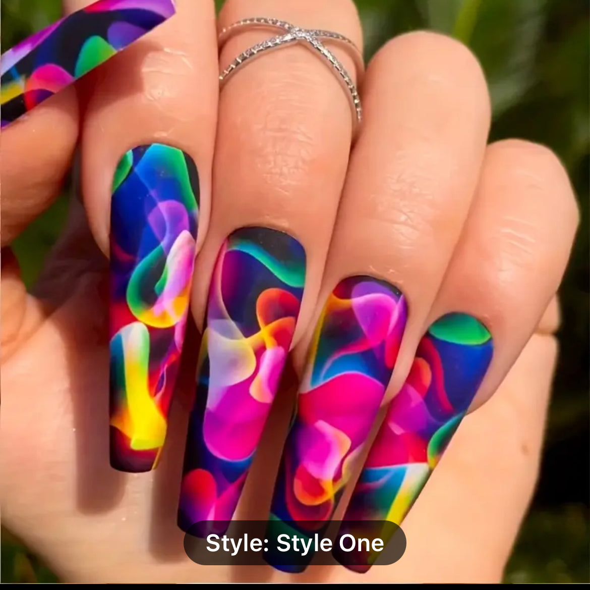 Long Coffin Press On Nails