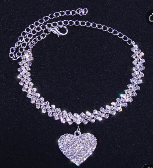 Heart Shape Pendent Chain Anklet
