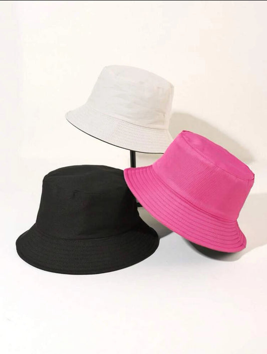 Pink Solid Bucket Hat