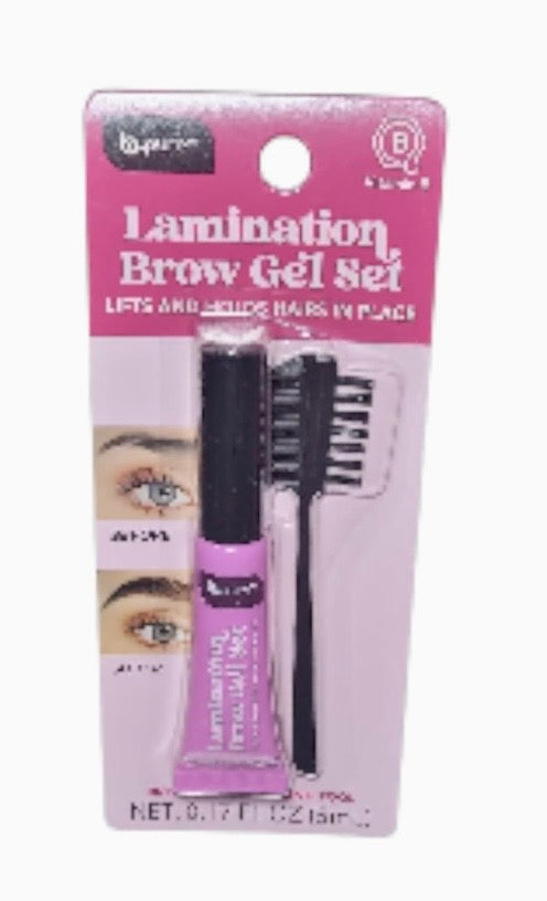 B.pure Professional Laminating Brow Gel Set, Lift and Shapes Eyebrows with Applicator Brush