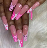 Pink Smiley Gorgeous Press On