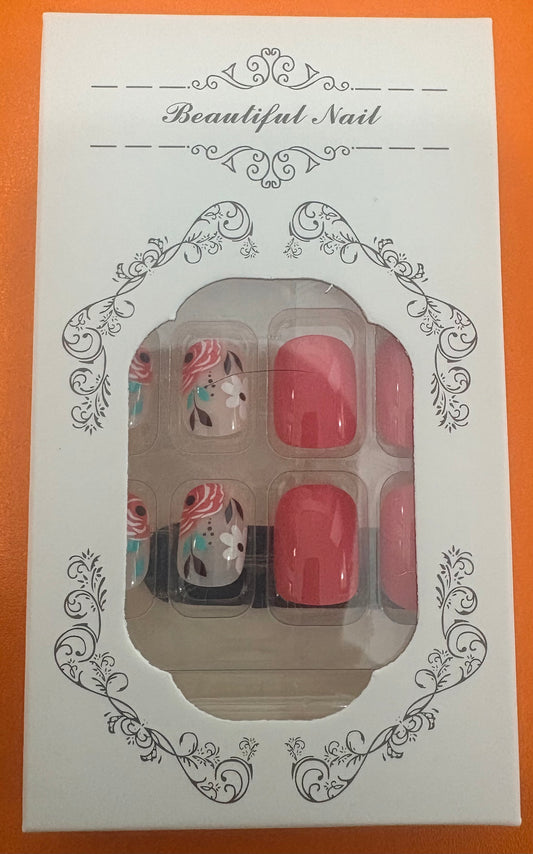 Pink Short Square Nails