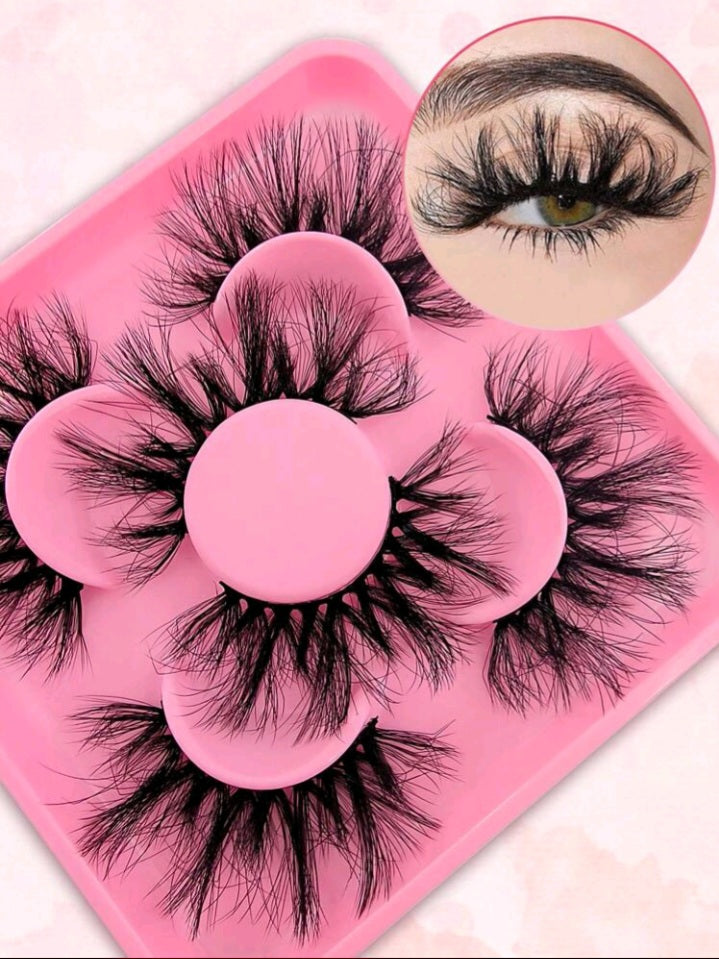3 pairs fluffy Volumized Eyelashes, Dramatic Look