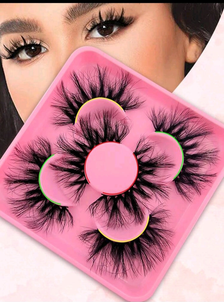 3 pairs fluffy Volumized Eyelashes, Dramatic Look