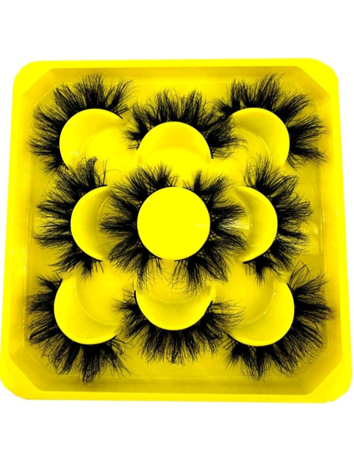 5 pairs soft fluffy 3D Natural Look