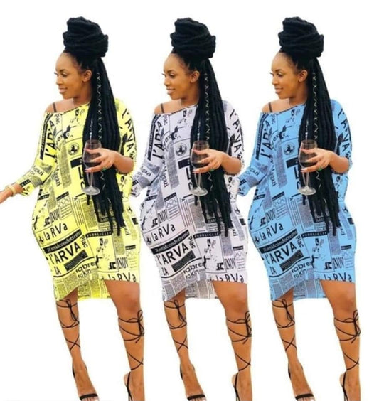 Blue News Paper Dress