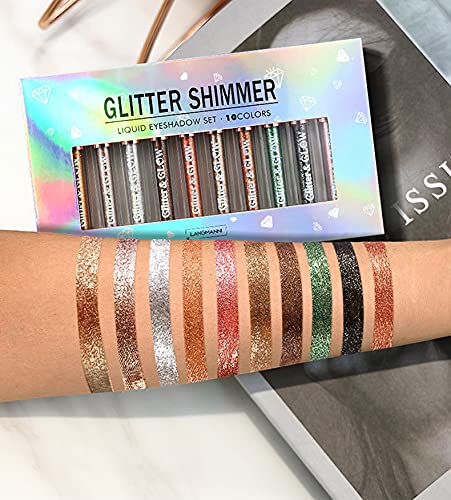 10 Colors Liquid Glitter Eyeshadow Set