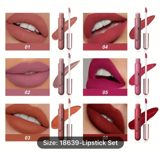 6 pcs/ set waterproof Matte Velvet