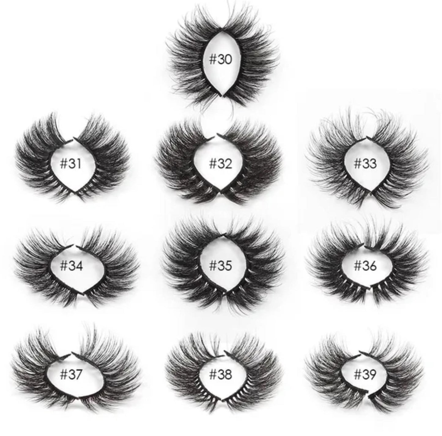 Natural Long Fluffy Wispy Faux 3D Mink Eyelashes