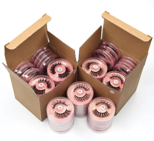 Natural Long Fluffy Wispy Faux 3D Mink Eyelashes