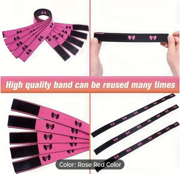 [1-Pack Elastic Wig Edge Bands] 1-Pack Wig Edge Elastic Bands with Adjustable Hooks, Wrap-Around Wig Bands for Lace Melting & Securing Edges, Unisex-Adult Reusable Wig Fixing Straps