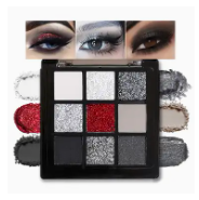 Smoky black red eyeshadow