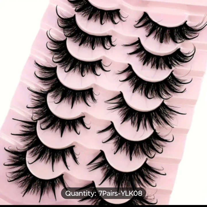 8D Fluffy Moisturizing Eyelashes - 7 pairs