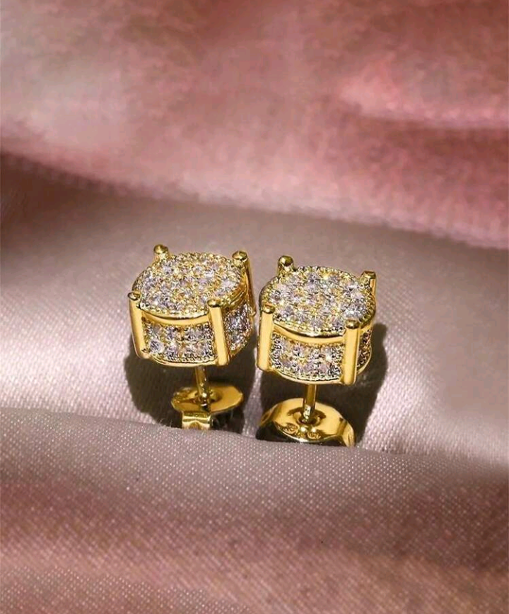 1 Pair Gorgeous Cubic Zirconia Stud Earrings For Women For Wedding Engagement Anniversary Party Jewelry Valentine's Day Gift