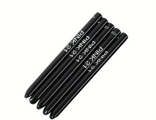 [5pcs Long-Lasting Black Eyeliner Pencil] 5pcs Waterproof & Sweat-Proof Black Eyeliner Pencil - Long-Lasting, Smudge-Proof for Bold Eye Makeup, Easy Glide Formula for Perfect Wings - Black