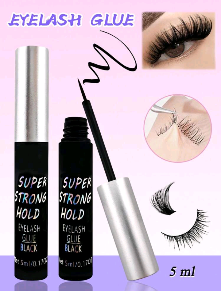 Black eyelash glue