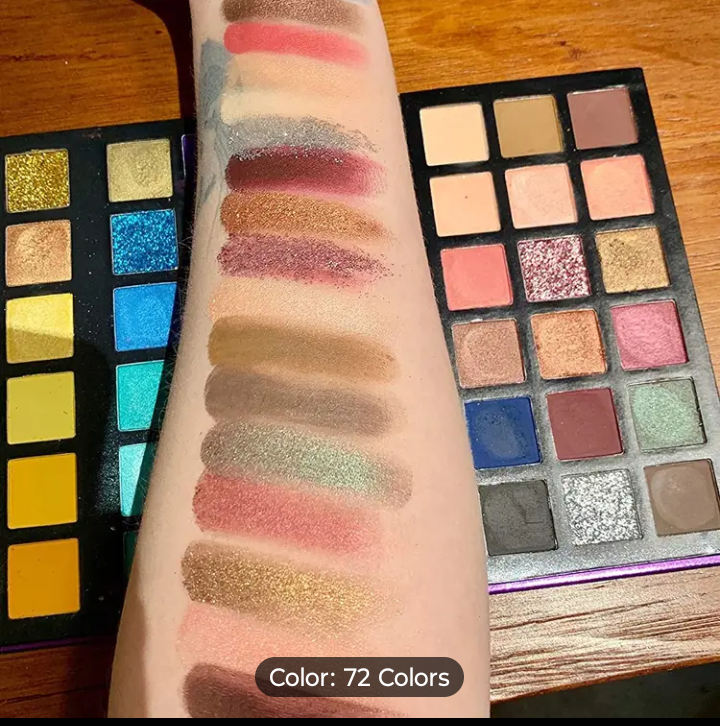 [72 Color] 72 Color Eyeshadow Palette | All In One | Shimmer Matte Nude Natural | Carnival/Mardi Gras/Masquerade