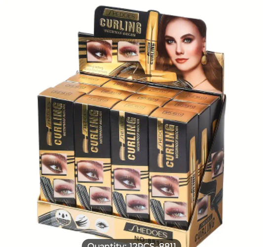 1pcs Hedwig Volumizing & Lengthening Mascara - Waterproof, Smudge-Proof, Plant-Based Squalane Formula for Fuller, Curled Lashes, Black, All Skin Types, Vegan Cosmetics | Elegant Packaging Design | Longlasting Formula with Plant Squalane