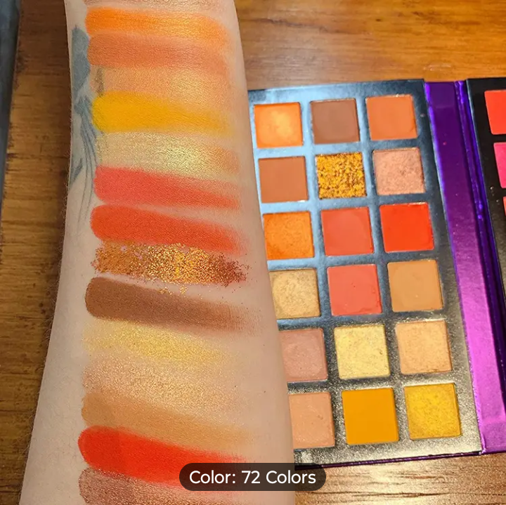 [72 Color] 72 Color Eyeshadow Palette | All In One | Shimmer Matte Nude Natural | Carnival/Mardi Gras/Masquerade