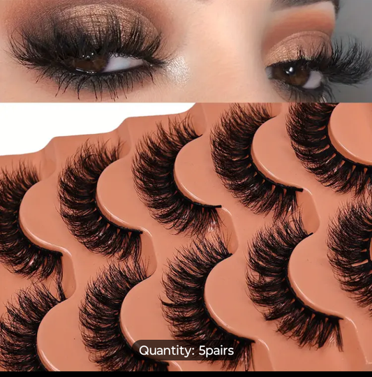 5 pair of Fluffy & Wispy 3D Eyelashes