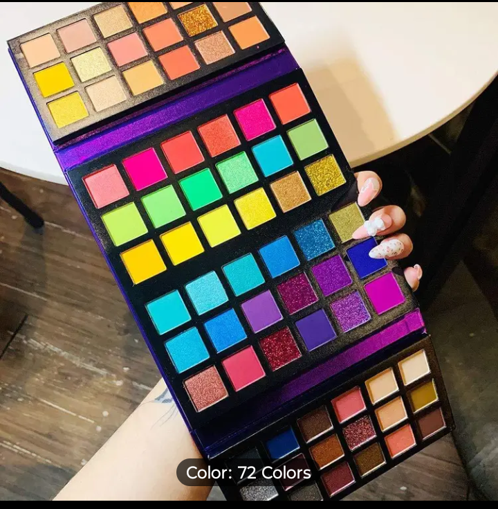 [72 Color] 72 Color Eyeshadow Palette | All In One | Shimmer Matte Nude Natural | Carnival/Mardi Gras/Masquerade