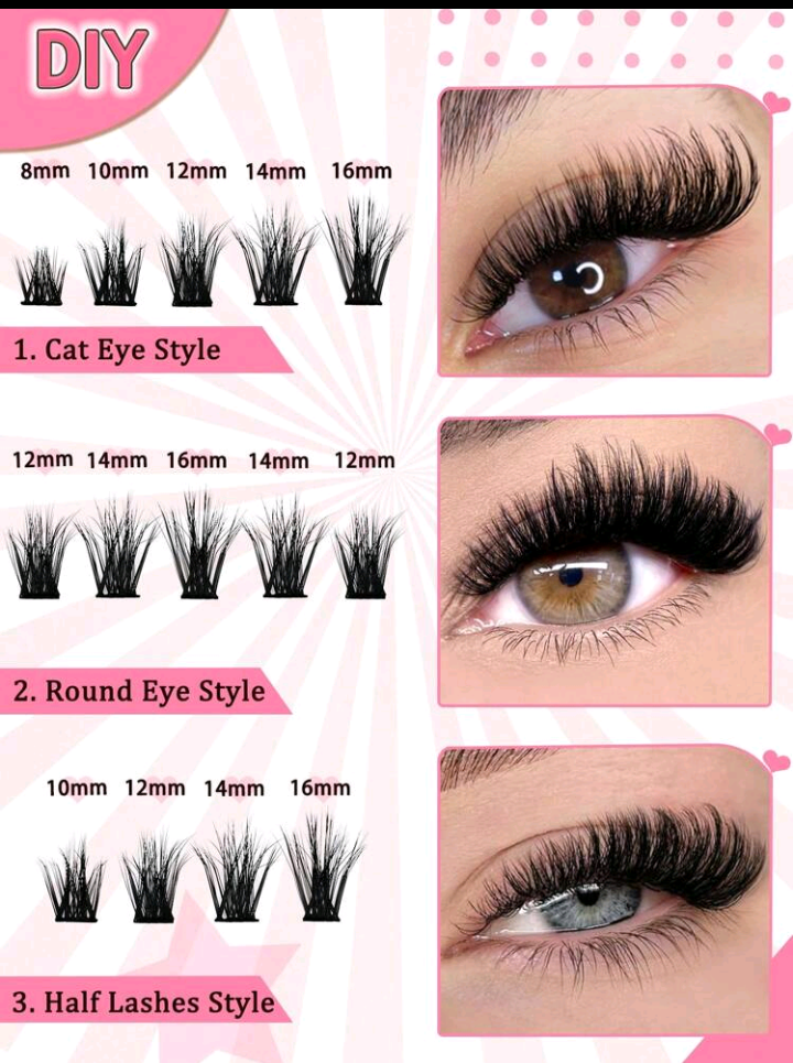 Lashes extensions kit 130pcs 8-16mm mixed length
