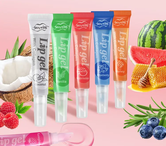 1pcs Collagen Lip Oil for Dry Lips, Long-Lasting Moisture & Shine, Hyaluronic Acid Infused